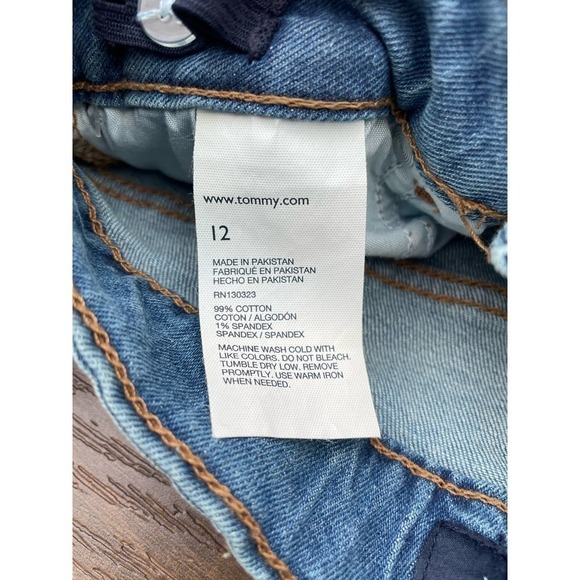 Girls (7-16) Tommy Hilfiger Crop Wide Leg Jeans 12 boho  blue - Picture 6 of 7